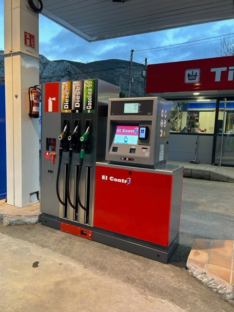 Detalle de la instalación del surtidor